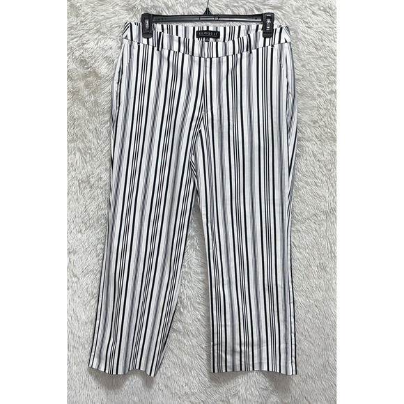 Eloquii Pants - Eloquii Pants Womens Size 14 Black White Stripe Wide Leg Trouser Stretch Comfort